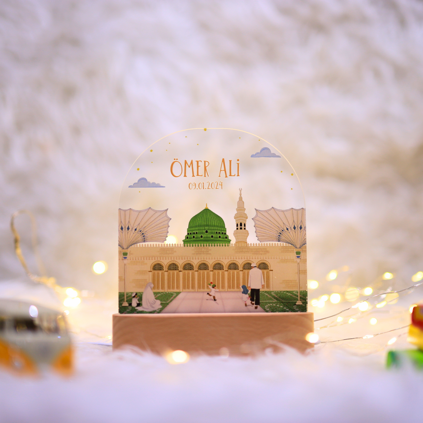 Medina und die Propheten Moschee - Islamische Nachtlampe