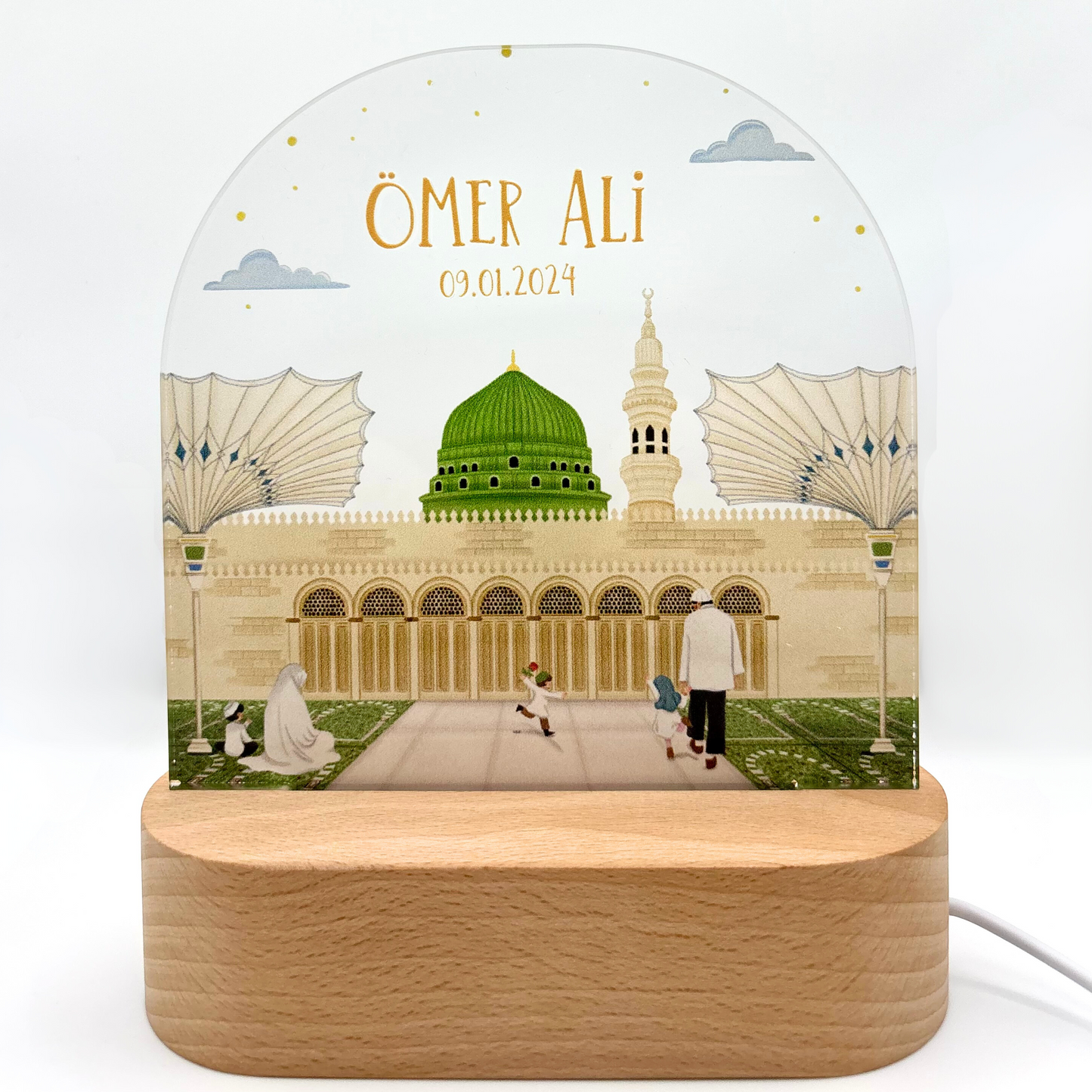Medina und die Propheten Moschee - Islamische Nachtlampe