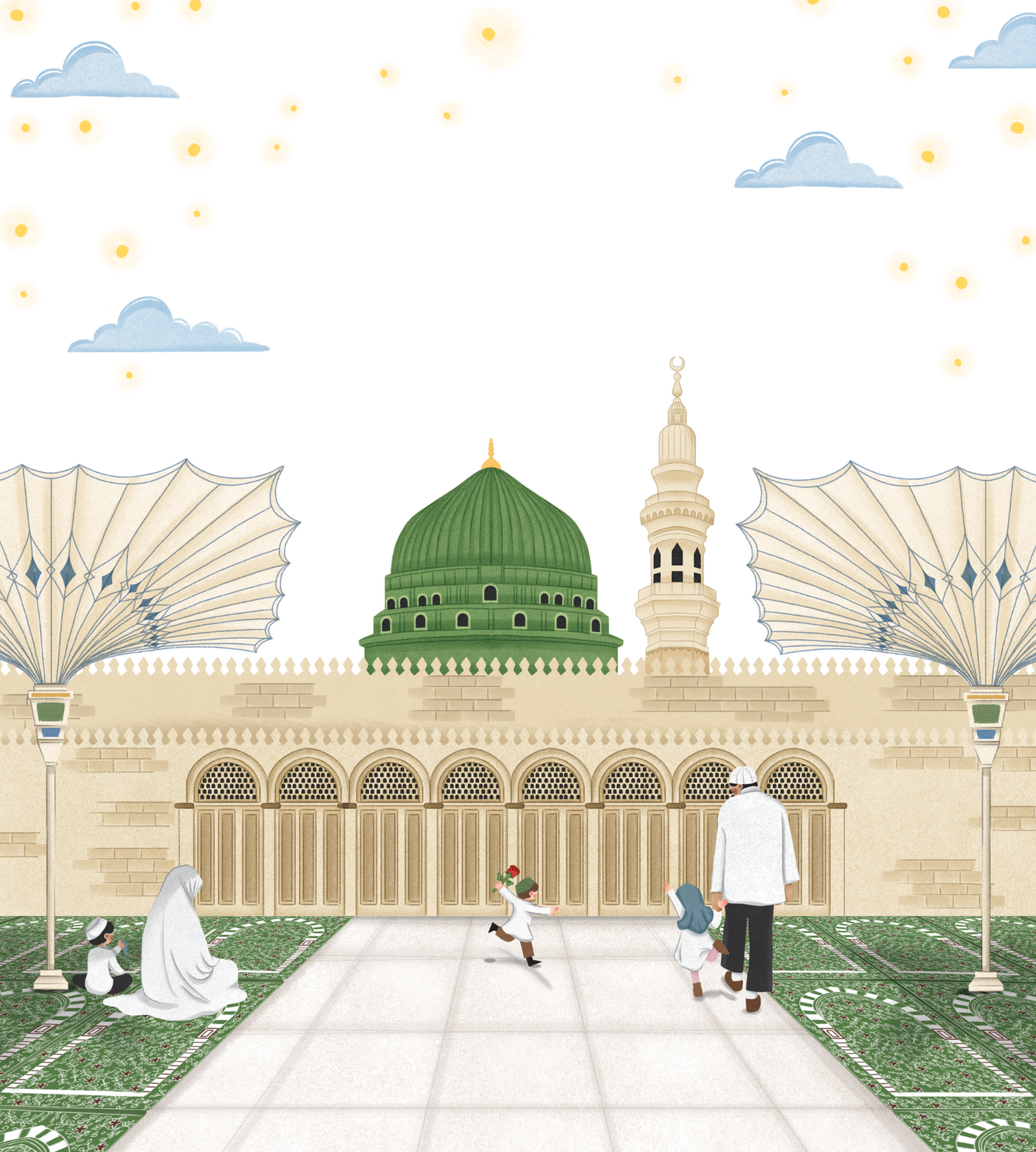 Medina und die Propheten Moschee - Islamische Nachtlampe