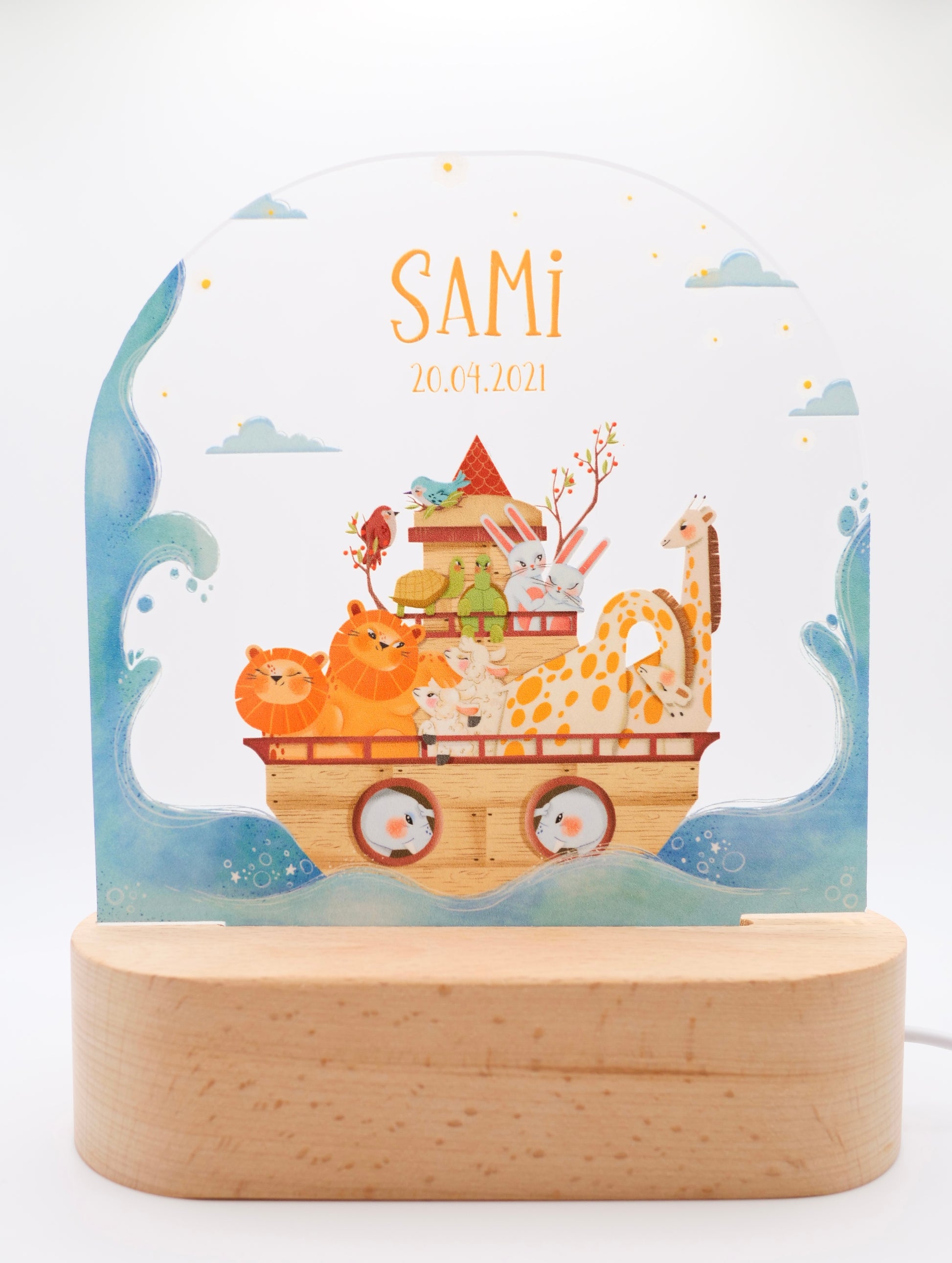 Prophet Nuh Arche Nachtlampe - islamisches Geschenk für neugeborenes Muslim Ramadan