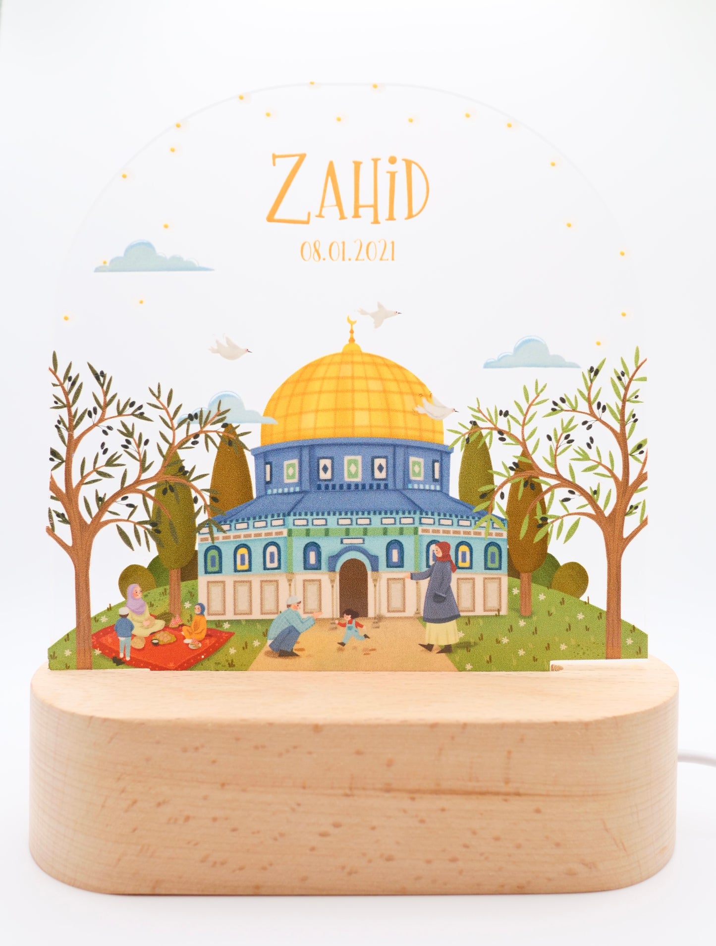 Al-Quds und die goldene Kuppel - Islamische Nachtlampe
