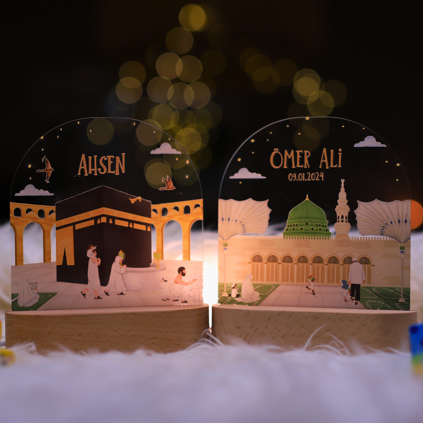 Islamische Nachtlampe Medina und die Prophetenmoschee - personalisiert Ramadan Geschenk Spielzeug